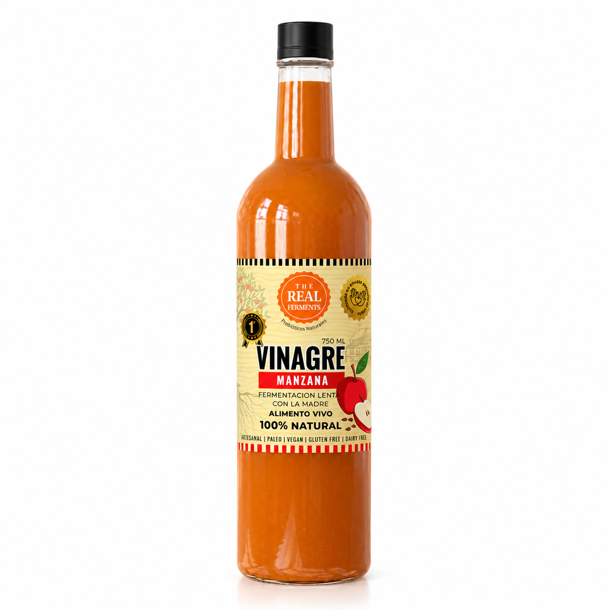 VINAGRE DE MANZANA CON LA MADRE 750 ML
