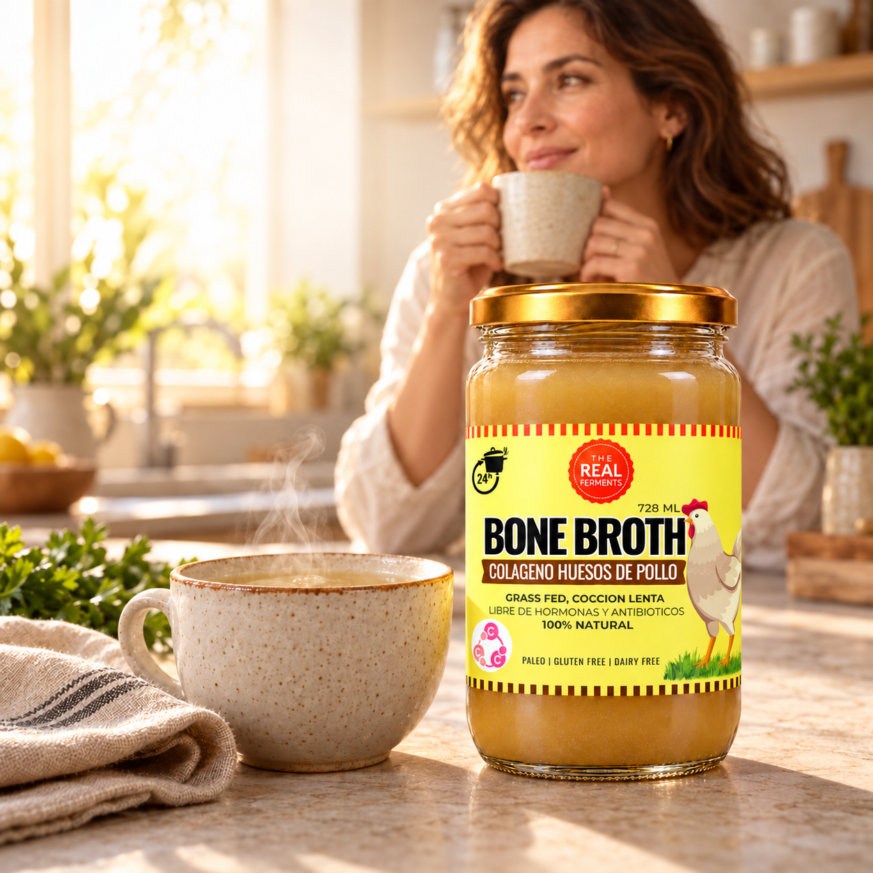 BONE BROTH POLLO DE CAMPO 728 ML - Imagen 2